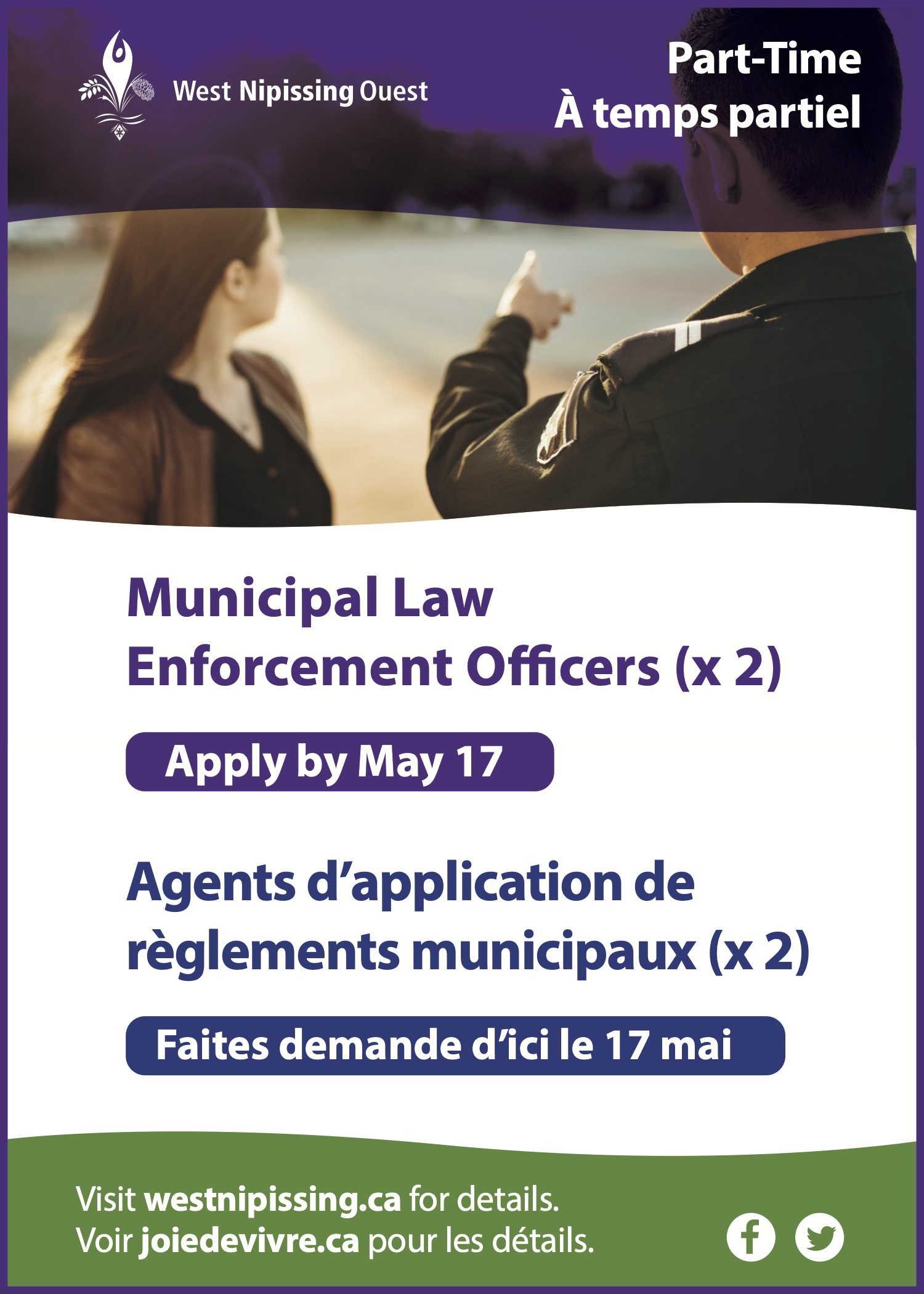 20210505 Bylaw Officer 5×7 ad West Nipissing This Week / La Voix du